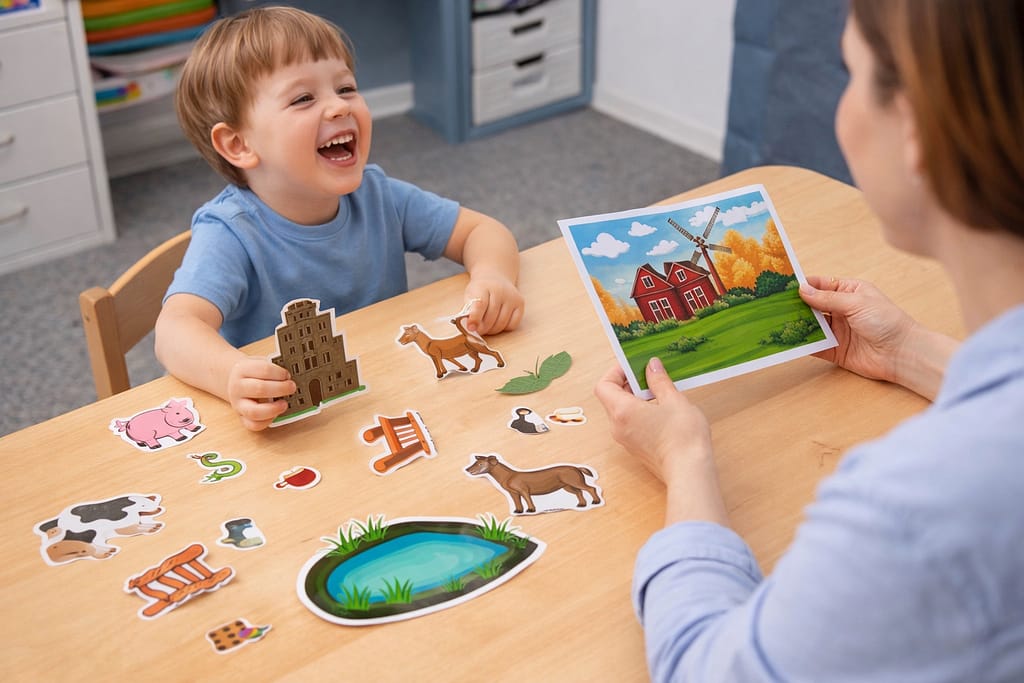 Accueil jeu d’articulation pour enfant à la maison ludique avec son parent pour difficulté d